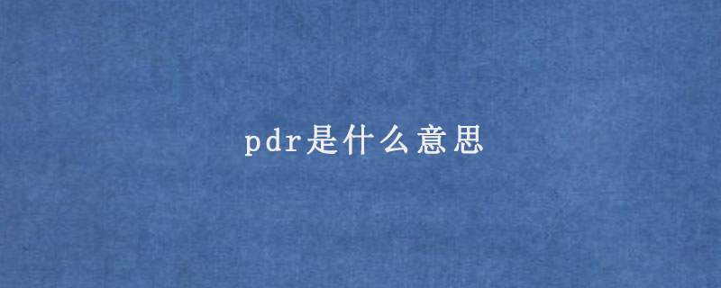 pdr是什么意思