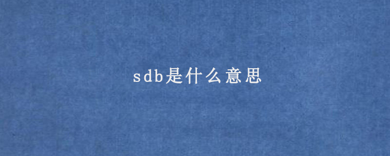 sdb是什么意思