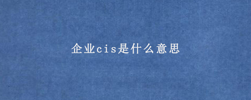 企业cis是什么意思