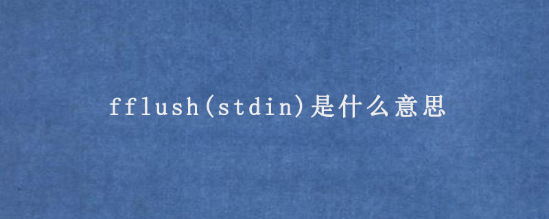 fflush(stdin)是什么意思