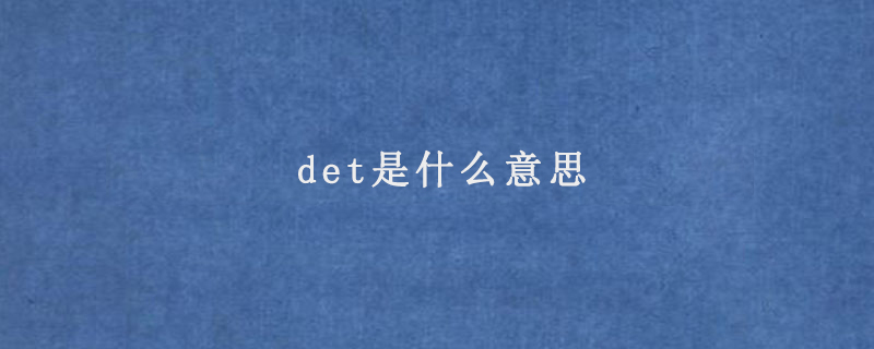 det是什么意思