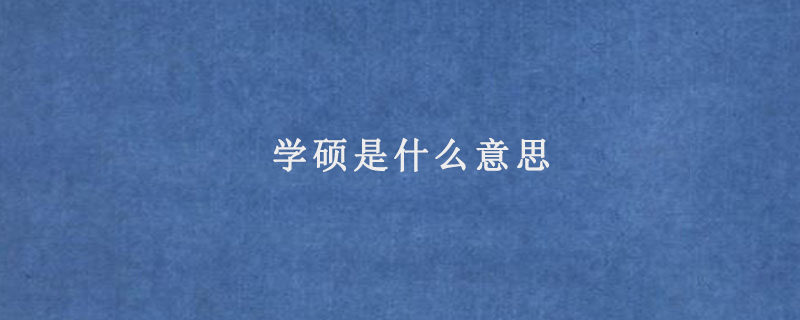 学硕是什么意思