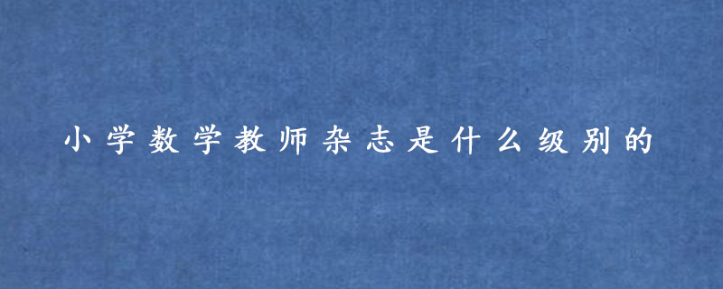 小学数学教师杂志是什么级别的