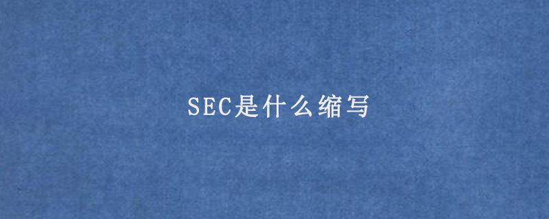 SEC是什么缩写