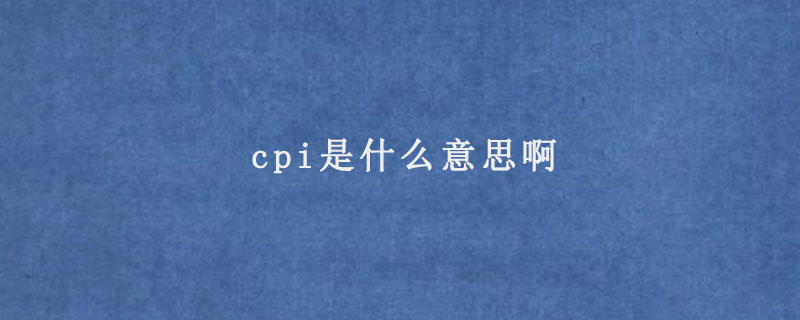 cpi是什么意思啊