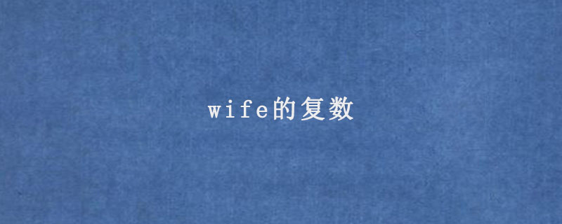 wife的复数